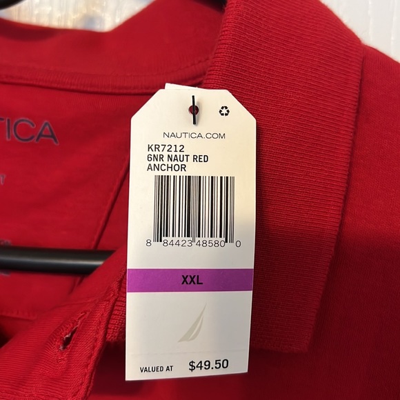 Nautica polo style shirt short sleeve Red and Blue size XXL - Picture 4 of 6